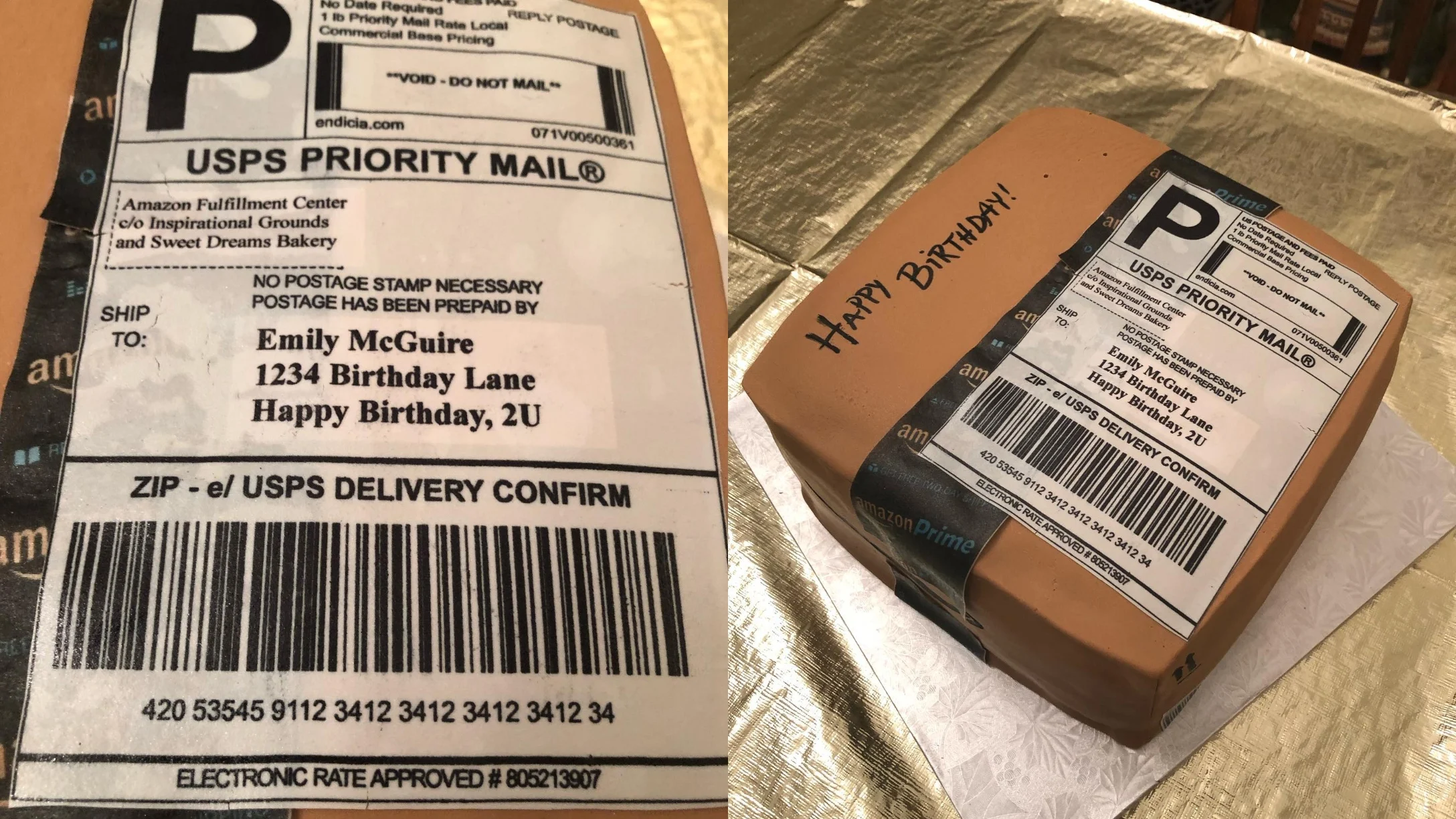 amazon package cake