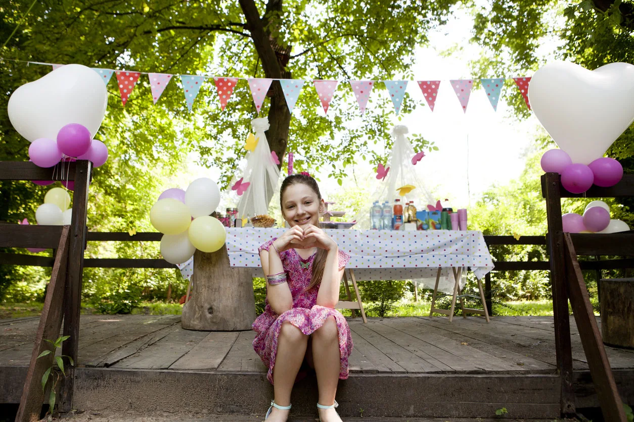 girl at birthday party