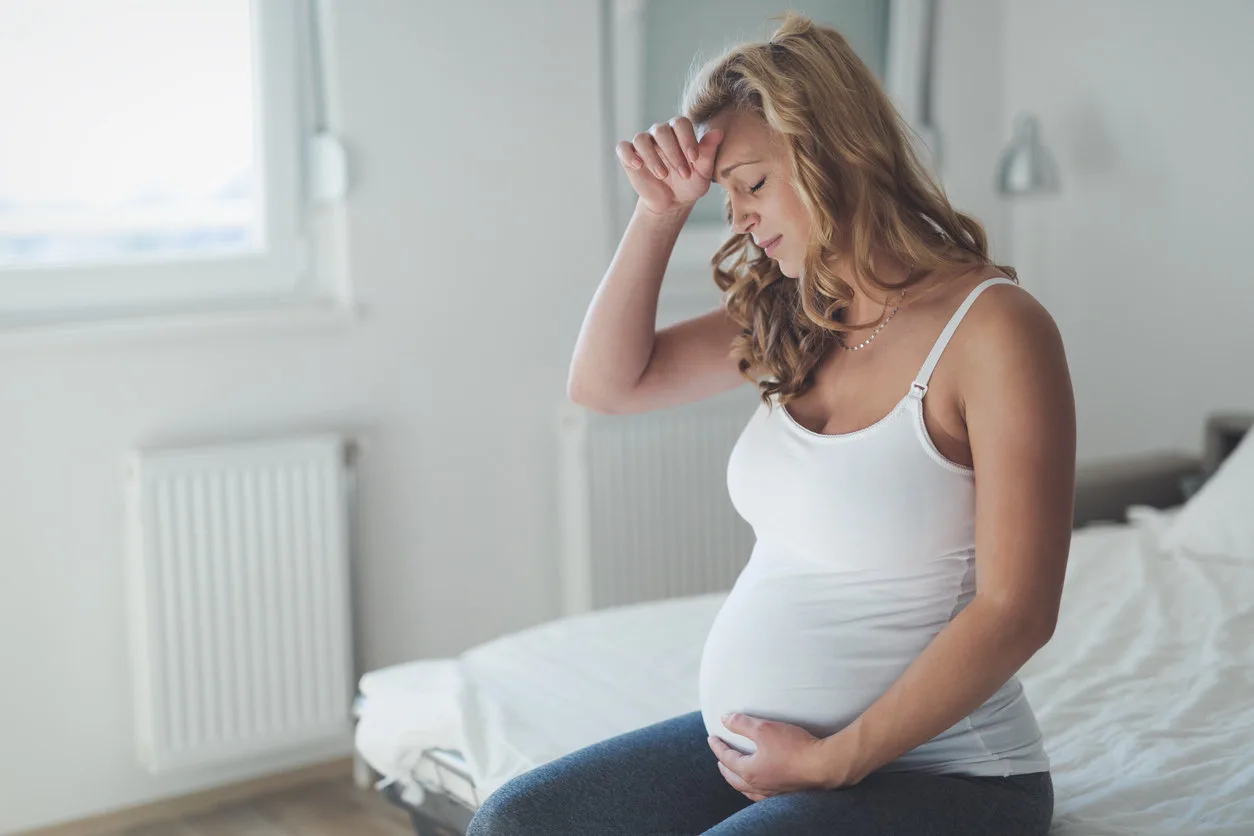 pregnant woman with symptoms