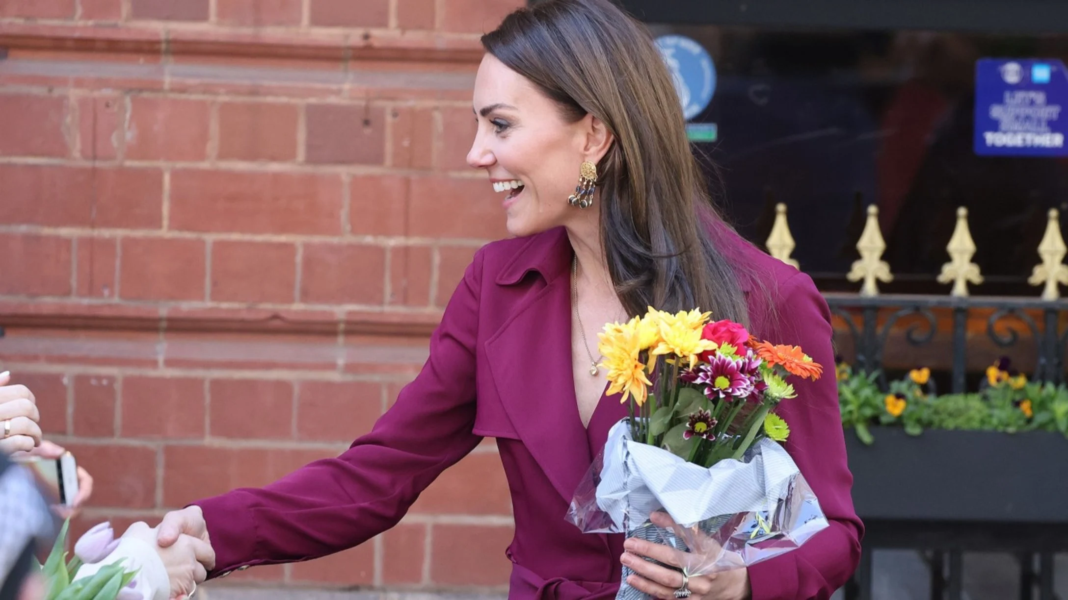 Kate Middleton burgundy dress