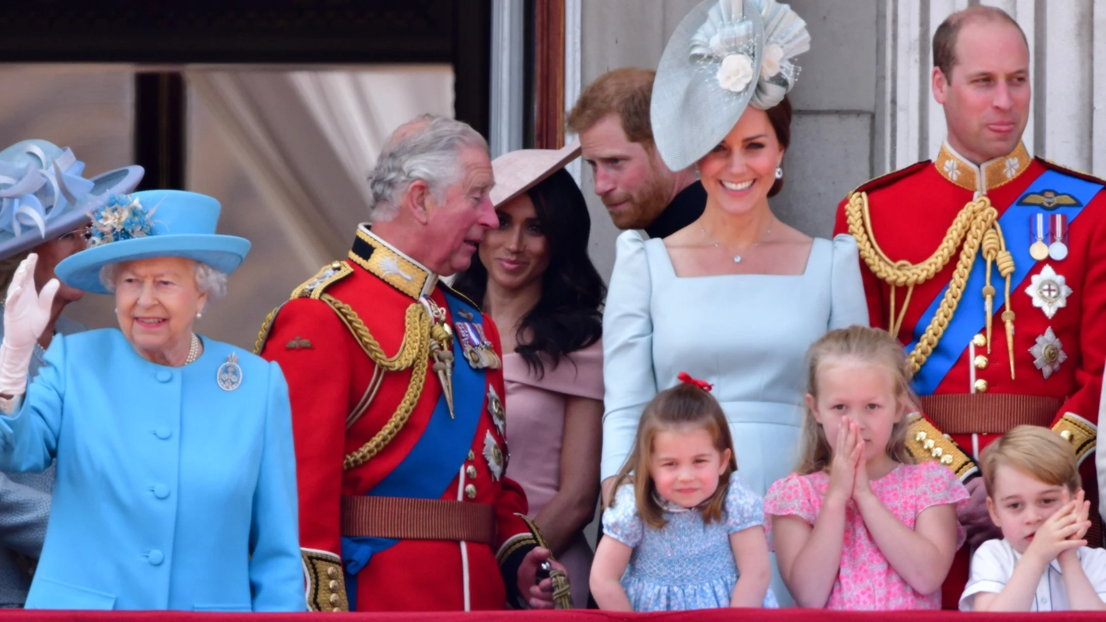 royal family trooping the colour 2018