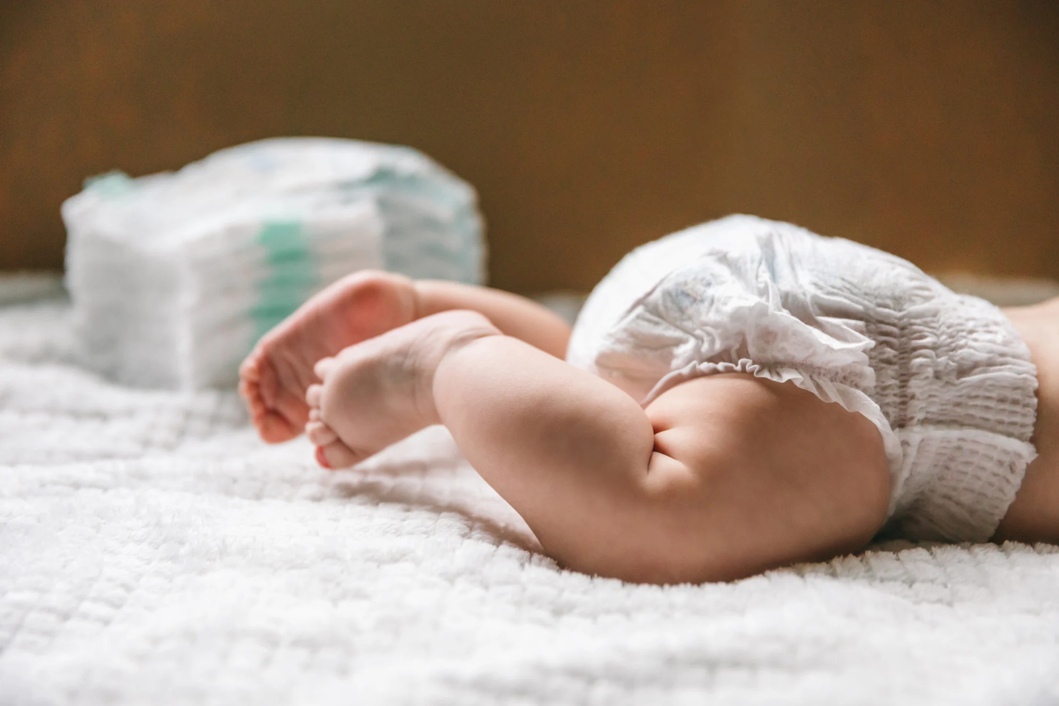 baby wearing diaper