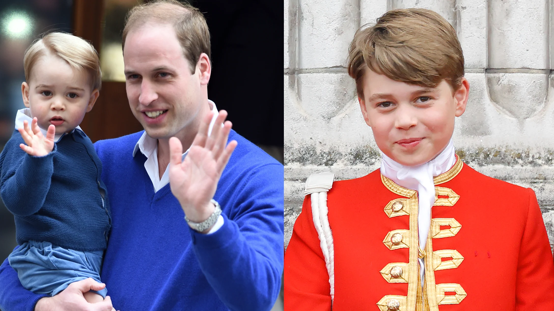 Prince George with Prince William